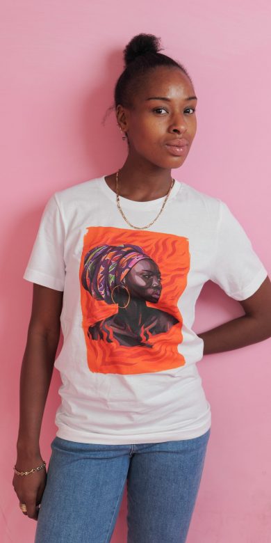 T-Shirt à col rond à imprimé unisexe | Kin La Belle Urban Streetwear Vêtement Haut