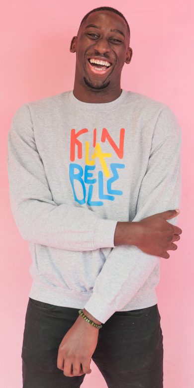 Pull à col rond à imprimé unisexe | Kin La Belle Urban Streetwear Vêtement Haut Gris