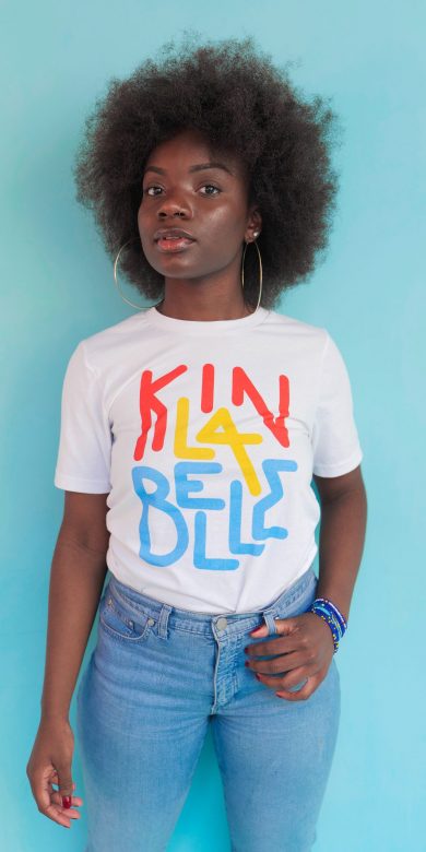 T-shirt à imprimé unisexe Kin La Belle Urban Streetwear Haut Vêtement