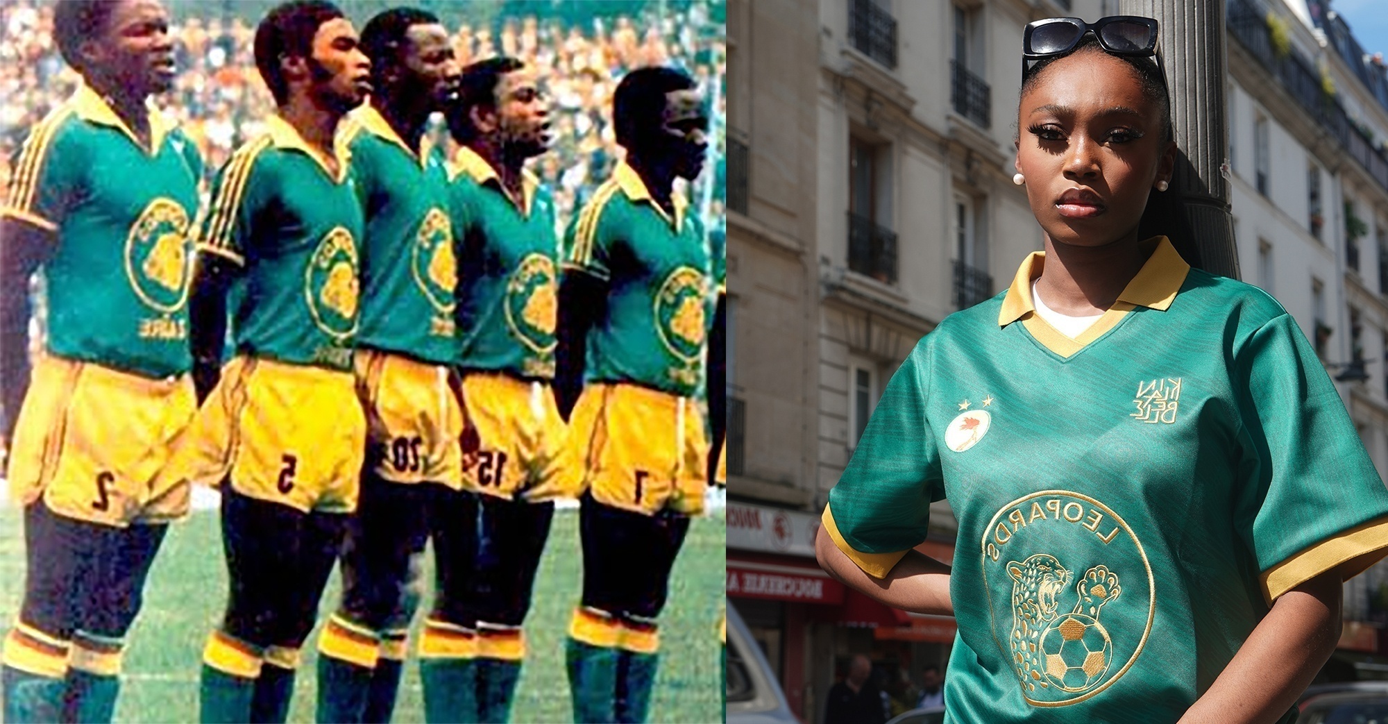 Maillot Football Zaire 74 Réédition 2026 Comparaison