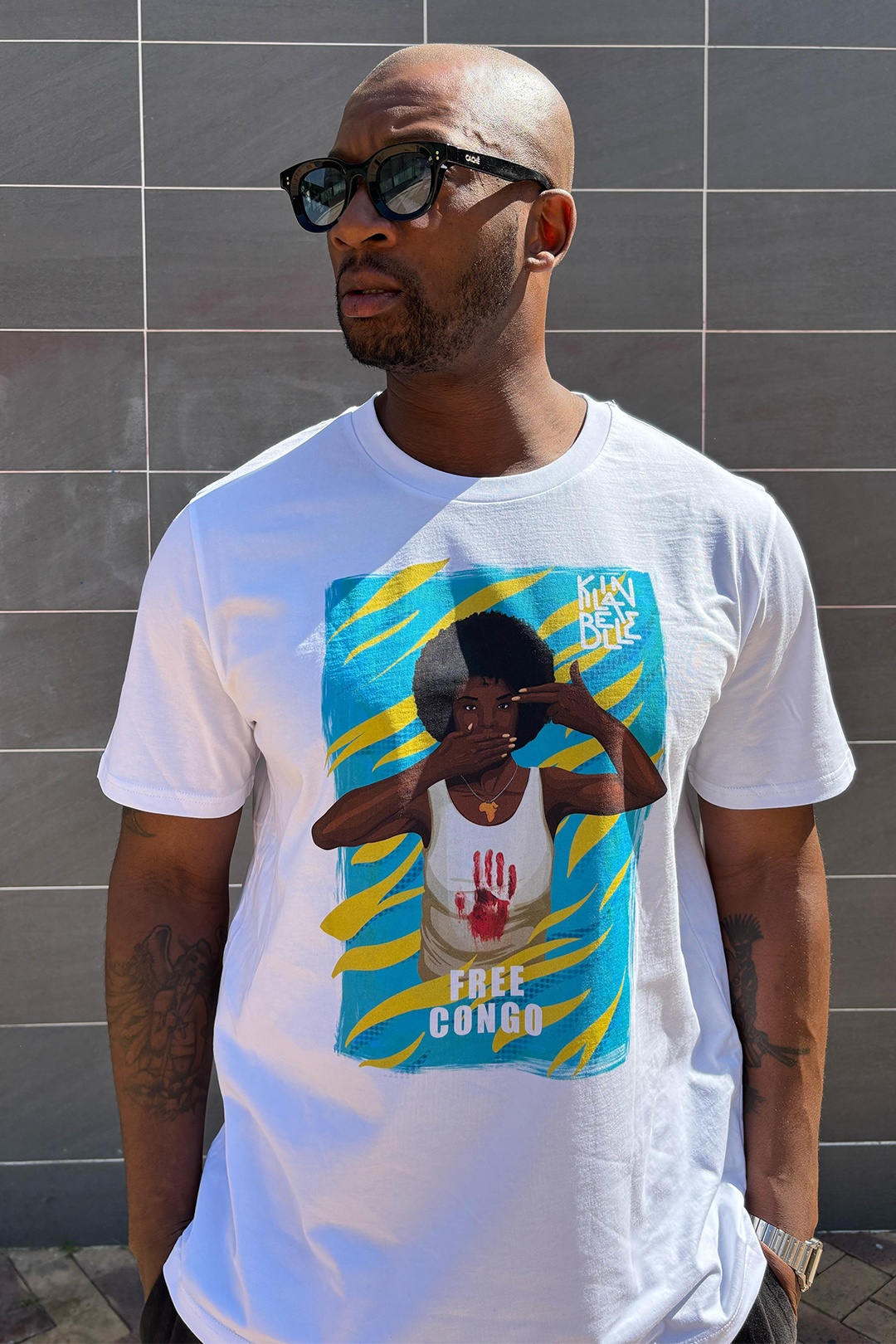 Star avec le t-shirt - Kin la belle marque streetwear congolaise africaine